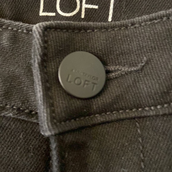 Loft Outlet Black Jeans size 10 curvy skinny excellent condition inseam 30 - Picture 4 of 8